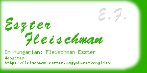 eszter fleischman business card